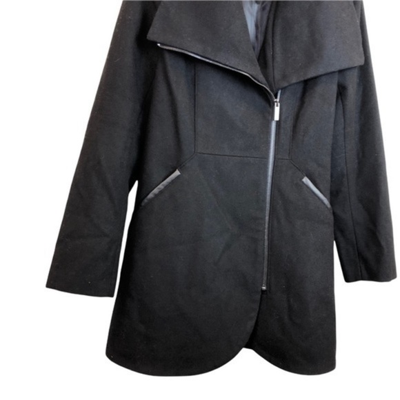 NEW French Connection Black Wool Blend Zip Jacket - Picture 10 of 13